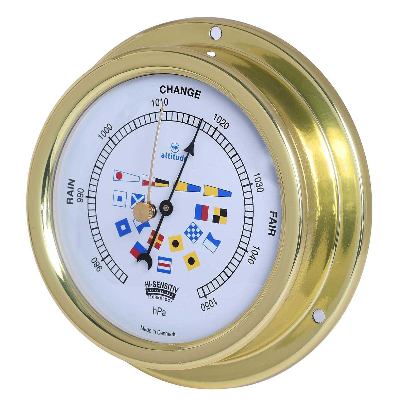 Delite 858sfb Altitude Schiffsbarometer Messing B x H 127 mm x 40 mm