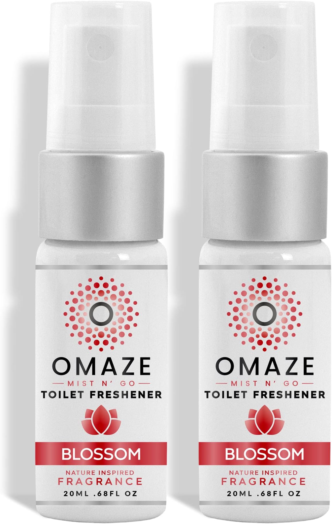 Mist N Go Refresh Toilet Spray - Bathroom Odor Eliminator - Toilet & Bathroom Smell Good Spray - Women & Men Odor Neutralizer - Blossom, Pocket Size (0.68oz x2)