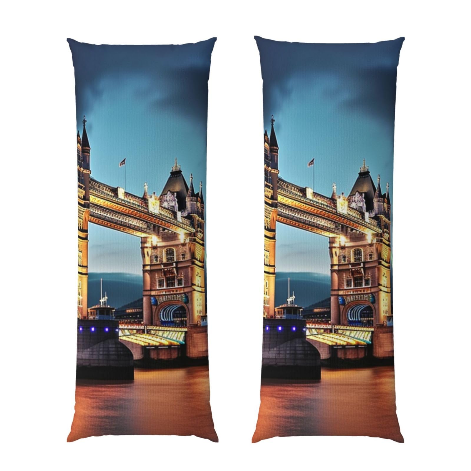 Housse de coussin de corps Tower Bridge de Londres taie d'oreiller longue en microfibre 50x152 cm