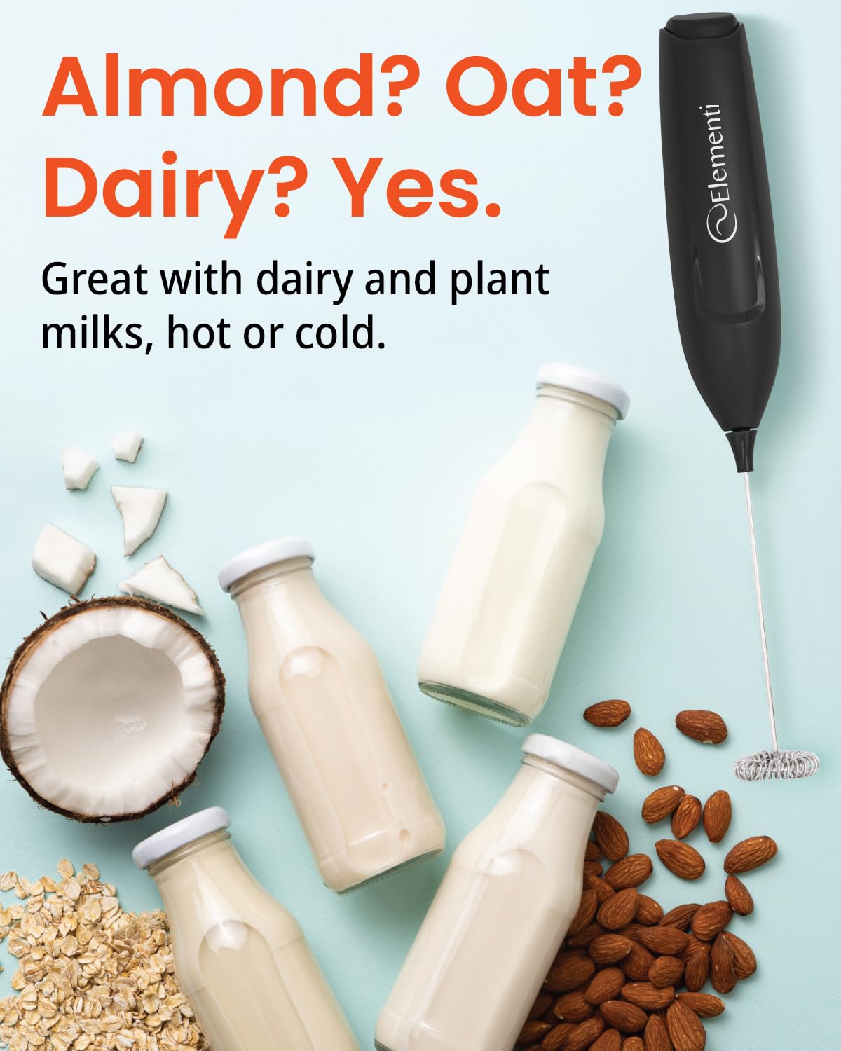 Elementi Milk Frother Wand - Make Creamy Lattes! -6 Elementi Milk Frother Wand - Make Creamy Lattes! -6