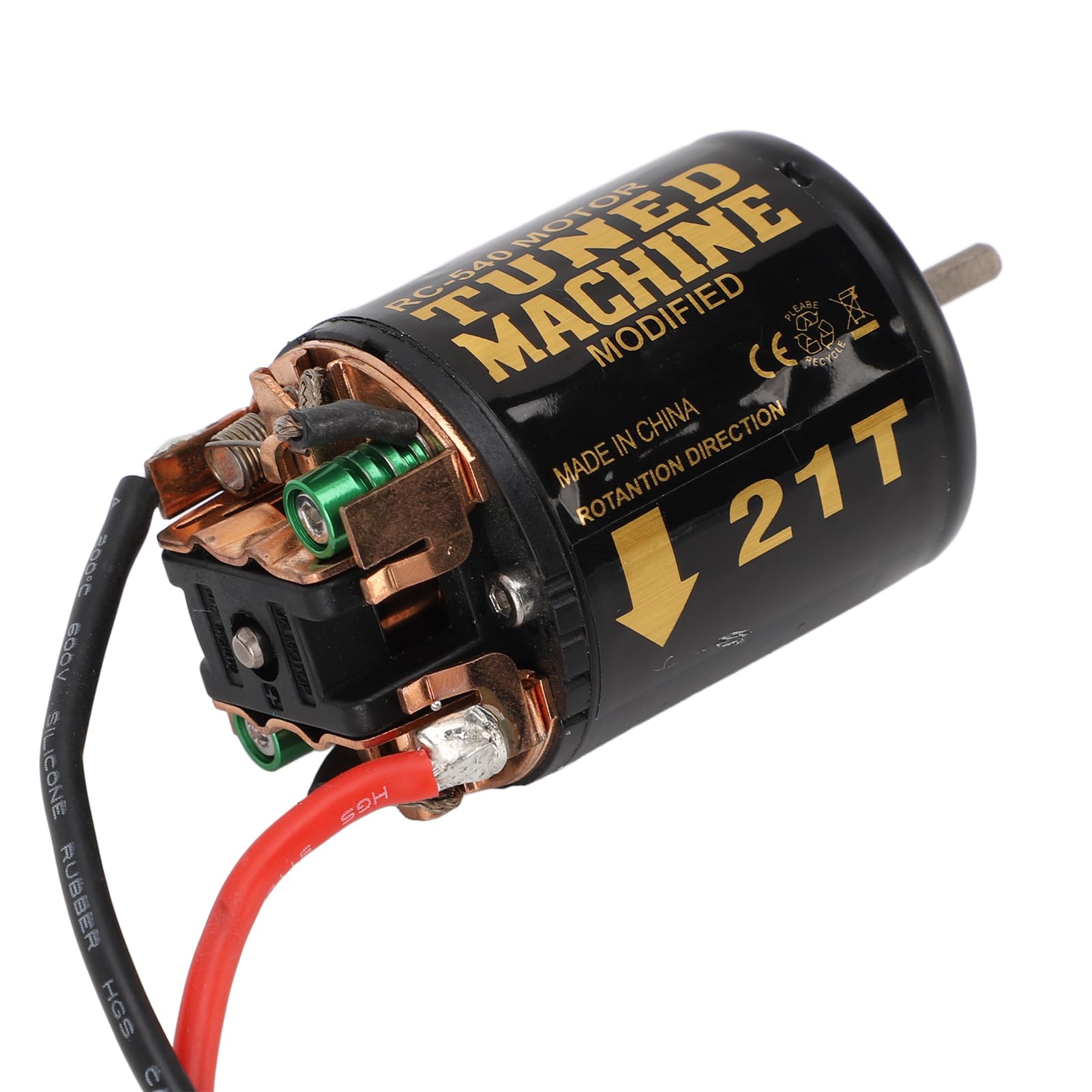 RC CAR 540 Motor Cepillado, 1/10 RC Motor Cepillado con Automóvil con Disipador de Calor Azul, para RedCate, para Axial SCX10, para D90, para HPI (21T)
