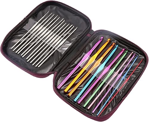 Juego de ganchos ergonómicos de ganchillo agarre suave ergonómico de ganchillo, juego de 22, varios tamaños, kits de tejido para principiantes y