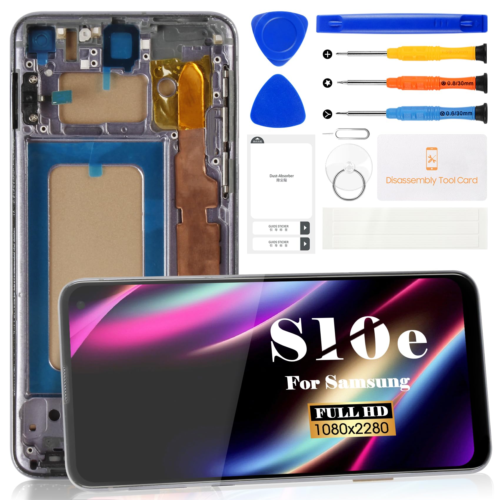 Incell LCD Screen for Samsung Galaxy S10E LCD G970 Display for SM-G970F,SM-G970U,SM-G970W LCD Display Touch Screen Digitizer Assembly Repair Parts