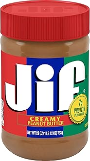 Jif Creamy Peanut Butter, 28 Ounces (Pack of 10)