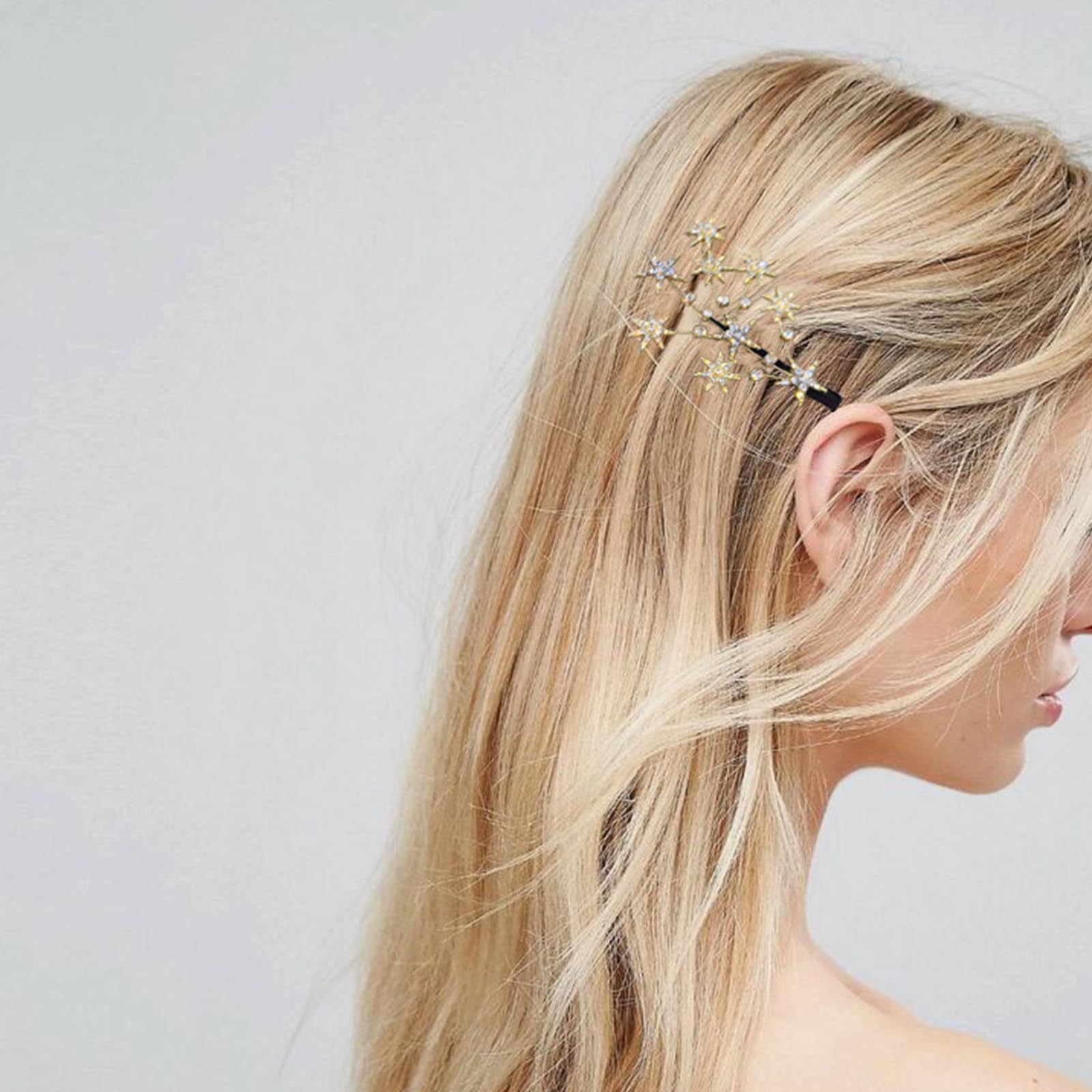 Juicy Couture 3 rhinestone gold hair clips… Gold Metal Rhinestone Loop Claw Clip – KITSCH main image 2