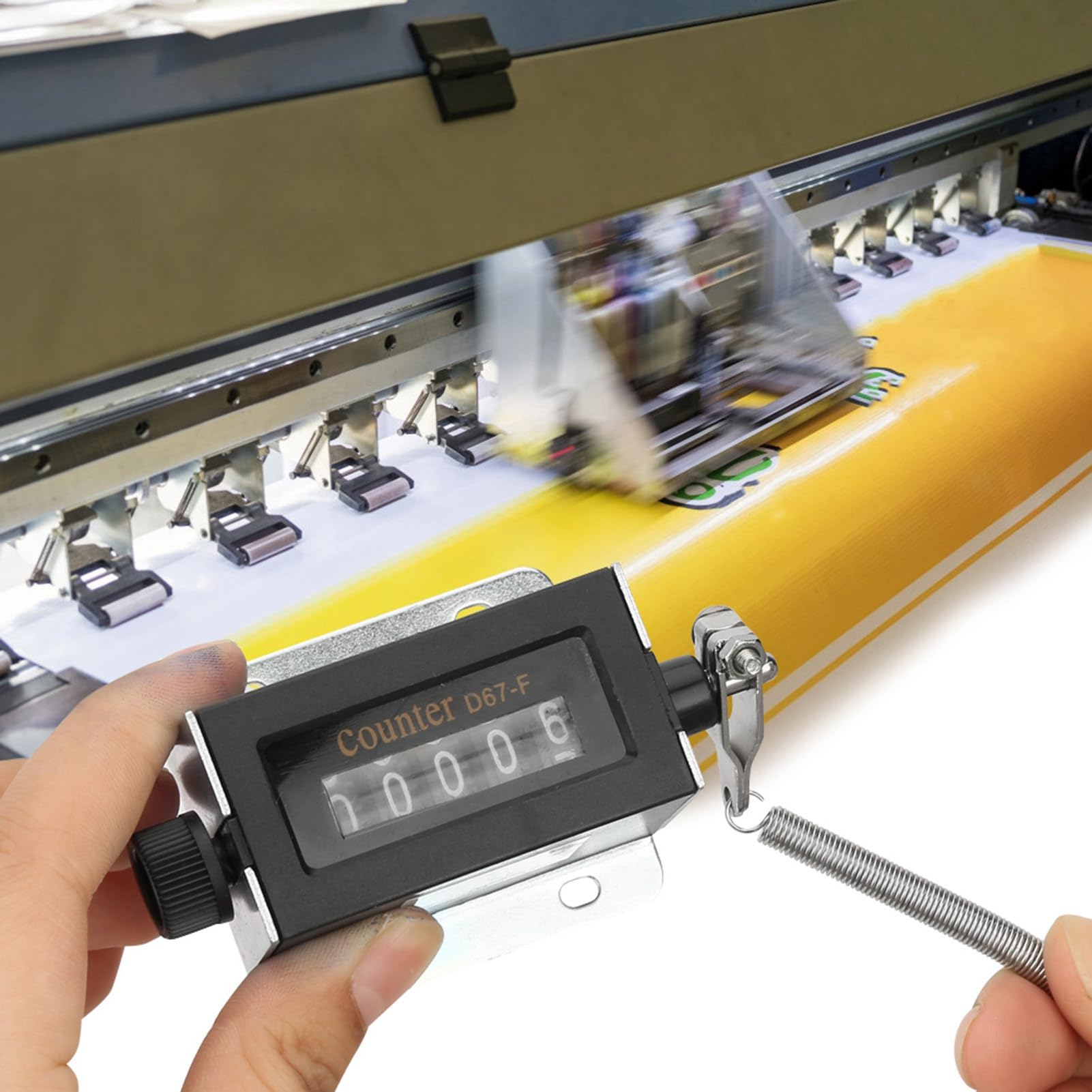 Contatore Meccanico Manuale a 5 Cifre, Tipo Pull, 0-99999, Azzerabile, per Conteggio Industriale, Fissaggio a Vite, Modello D67F
