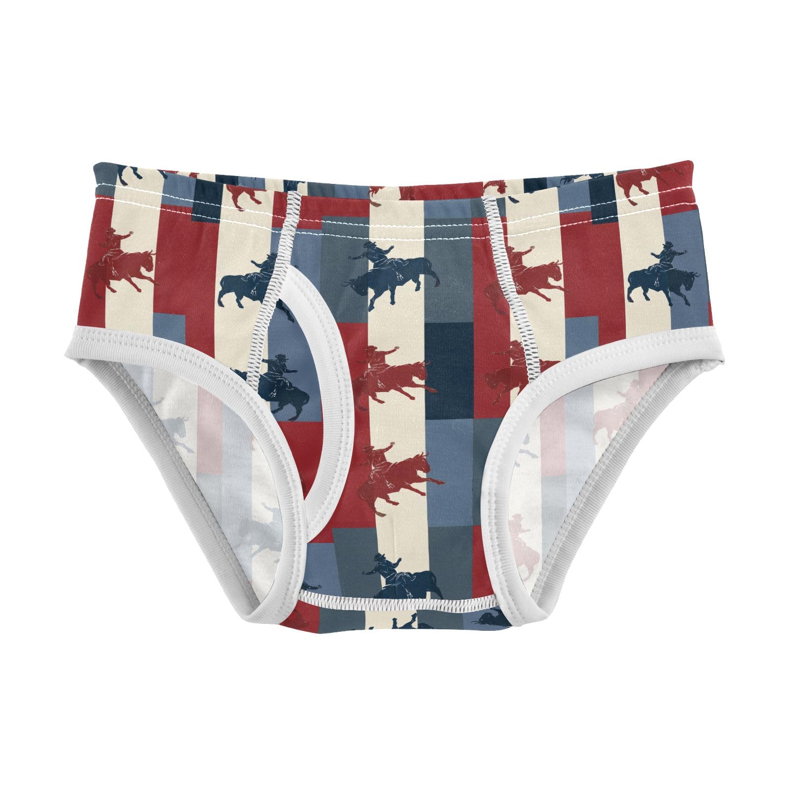Boys Exclusive Briefs Toddler Underwear 95 Combed Cotton Boxerbriefs 2T Red White Blue Horse