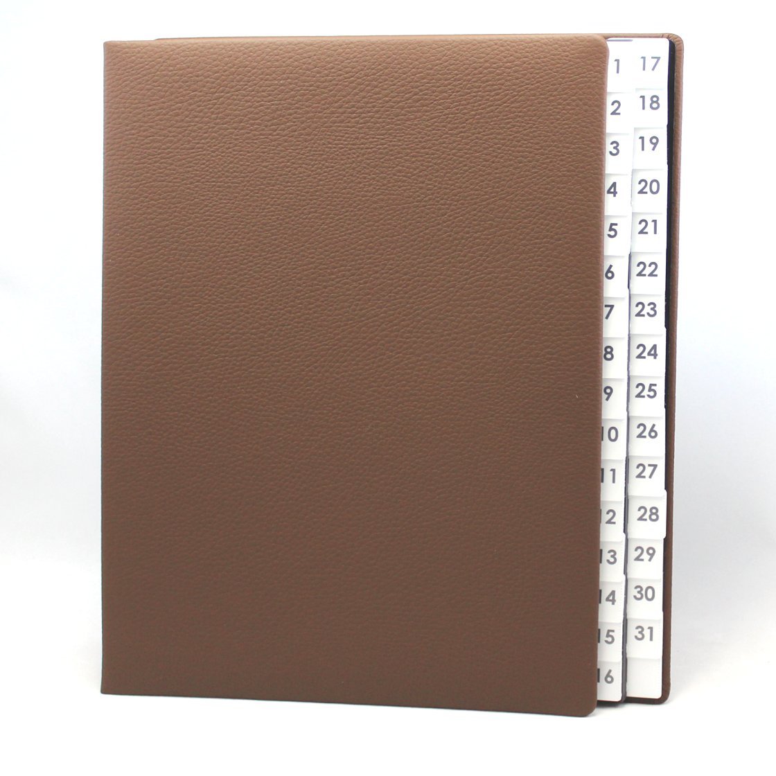 Classificatore con indice 1 – 31 in pelle bovina marrone