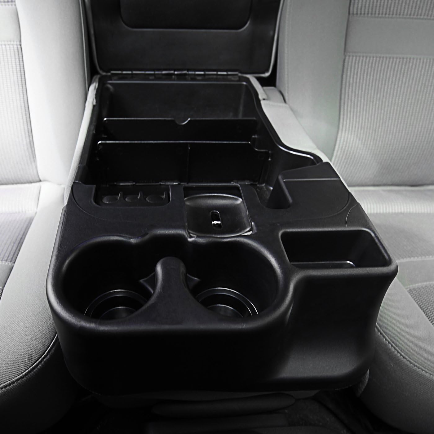 OxGord Center Console Cup Holder Attachment Compatible with 2003-2012 Dodge Ram 1500 2500 3500 Vehicles - Black