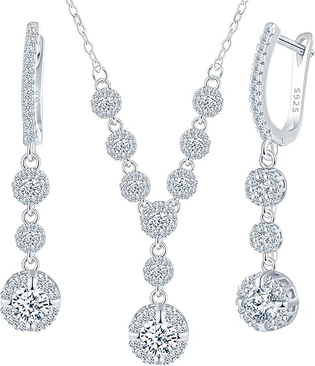 Miclee Orecchini A Goccia In Argento 925 Con Zirconia Cubica - Lacrime D'Angelo, Confezione Regalo Con Scatola E Biglietto