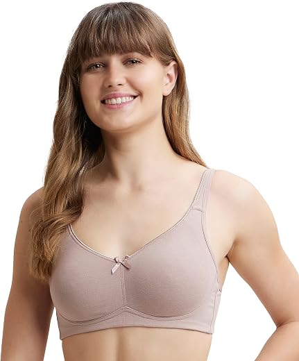 Jockey FE41 Women's Everyday Bra | Wirefree | Non Padded | Full Coverage | Concealed Shaper Panel | Super Combed Cotton El...