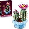 LEGO Botanicals Çiçekli Kaktüs 11509 - Tam Çiçek Açmış Büyük Kaktüs ve Tomurcuklara Sahip Küçük Kaktüs İçeren Sevgililer Gününe Özel Çiçek Yapım Seti 482 Parça