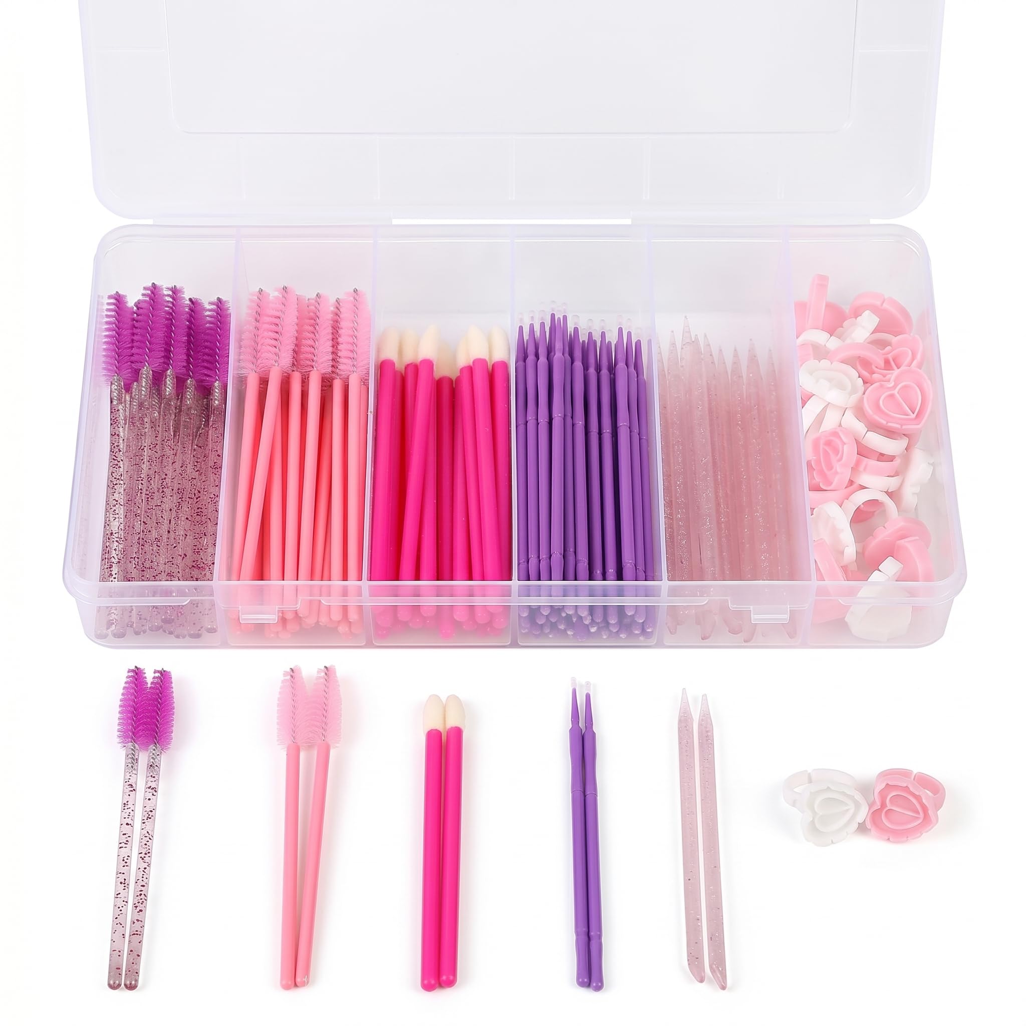 NESA Disposable Makeup Tool Kit, Eyebrow Brush, Mascara Brush, Lipstick Applicator, Eyeshadow Applicator and Eye Liner Brush Combo, Travel-image-31