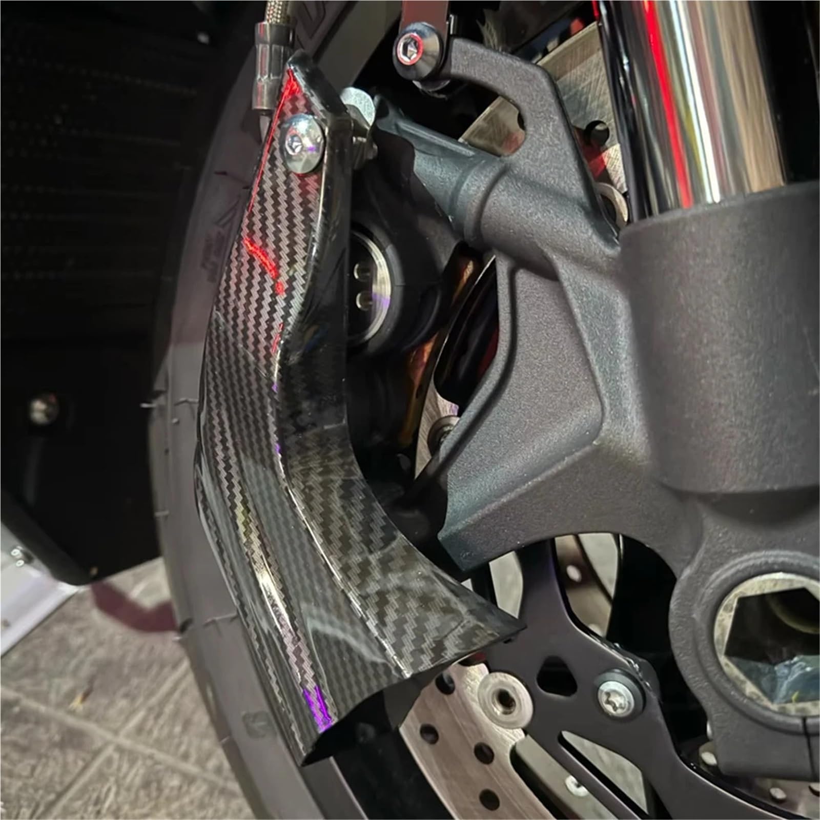 Refrigeración de Pinza de Freno Protector de Rueda Delantera para radiador de Pinza Yamaha YZF-R1 RN65 YZFR1 SP YZFR1M YZF R1M Refrigeración de la Pinza de Freno(Glossy Black)