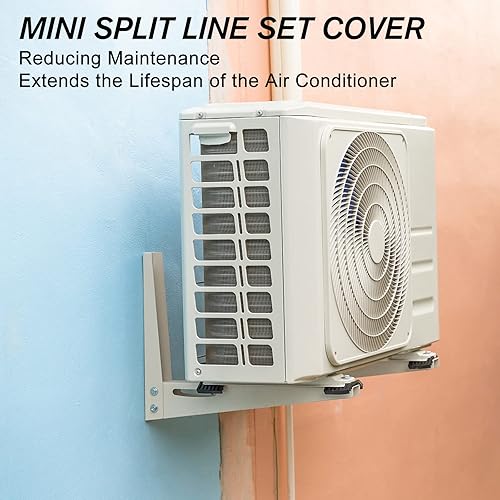 Miniatura 7 de BEWAVE Kit de cubierta de mini línea dividida de 3 pulgadas y 10 pies, kit de cubierta decorativa de tubería de PVC para mini aire acondicionado