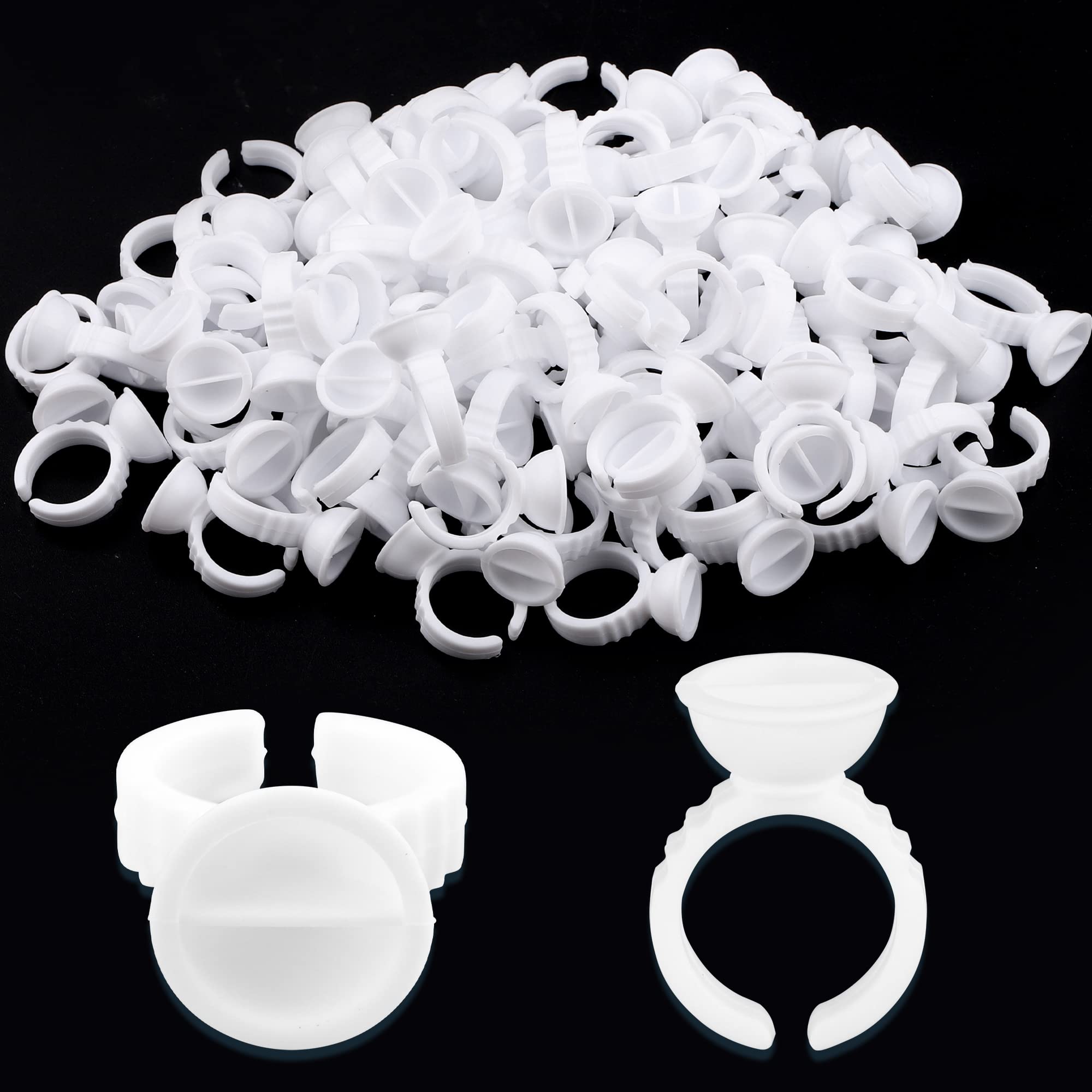 NXJ INFILILA Glue Rings, 200PCS Disposable Lash Glue Rings for Eyelash Extension, Blossom Lash
