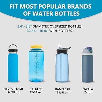 Seven Sparta Cup Holder Expander with Phone Holder & Cable Access, 3-in-1 Car Organizer, Side Storage Box for Phone/Cards, Compatible with Yeti, Owala, Hydro Flasks & Large Bottles Mugs in 3.4-3.8