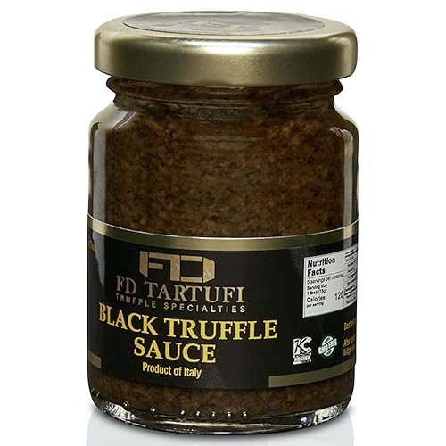 FD TARTUFI - Salsa de trufa negra de 80 g (2.82 oz), salsa gourmet (Tuber Melanosporum) | Kosher, sin transgénicos | Fabricado en Italia | Setas |