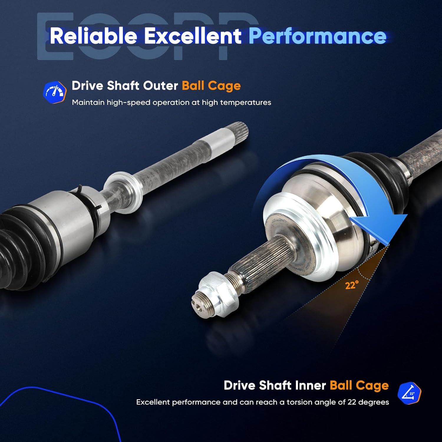 ECCPP ATV CV Axle Shaft Assembly fit for Toyota RAV4 2.4L for Toyota RAV4 2.5L