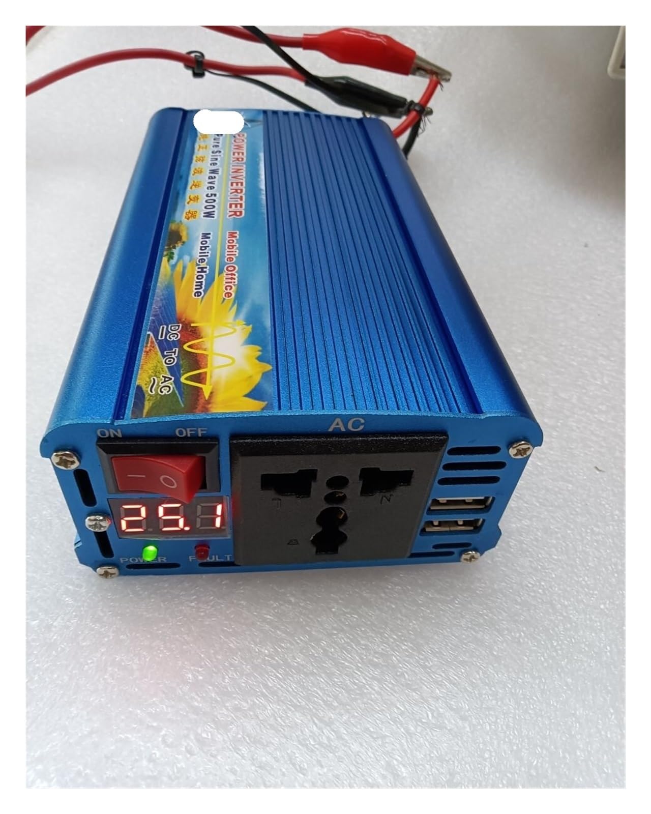 Pantalla Digital 500W DC 12V/24V/48V a AC 110V/120V/127V/220V/230V 50HZ/60HZ Inversor de Onda sinusoidal Pura(1KW 50HZ,110V-220-240V)
