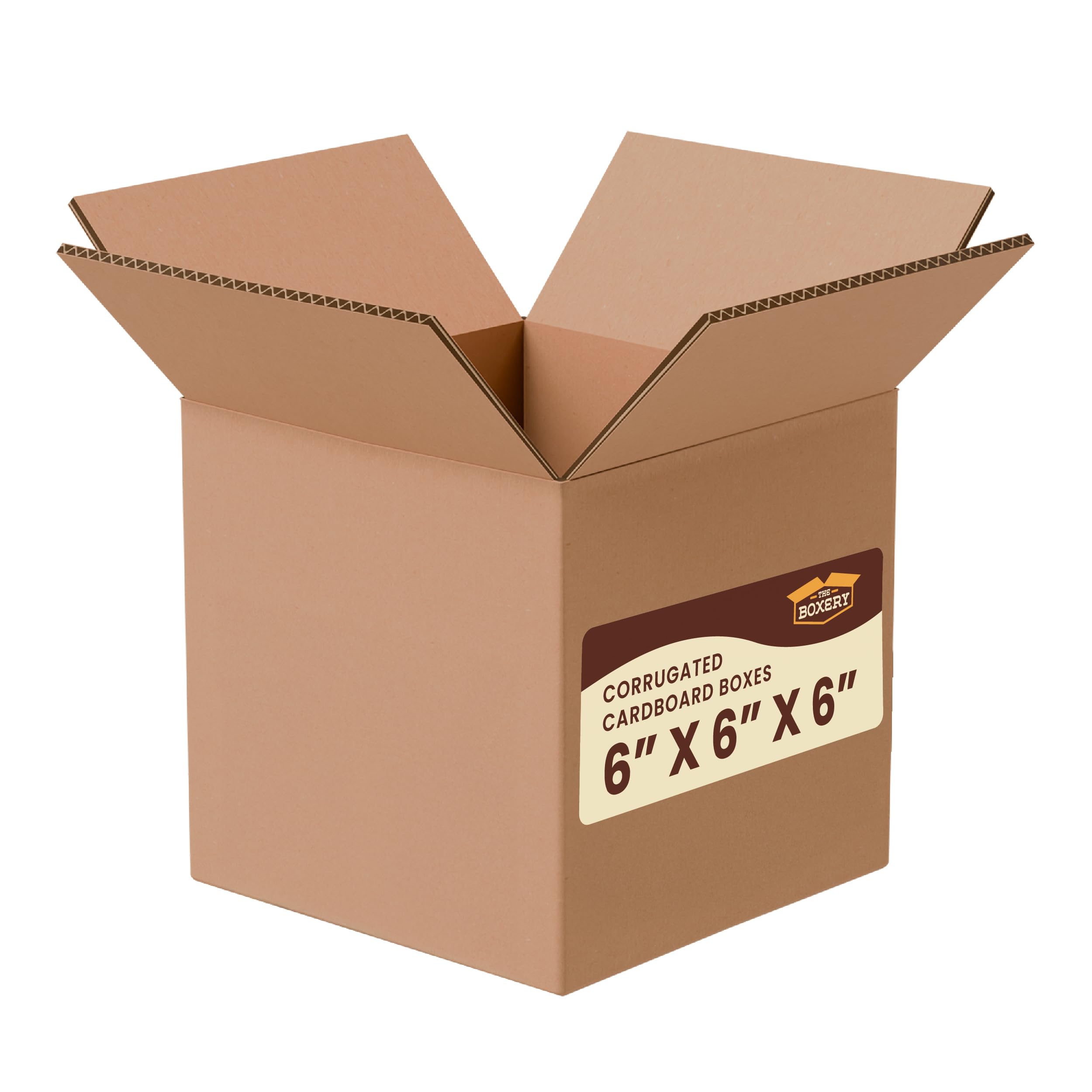 The Boxery 6"x6"x6" Corrugated Cardboard Boxes 25-Pack