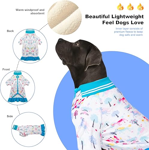Miniatura 2 de LovinPet Suéter de forro polar para perro grande ropa de franela agradable a la piel, tela ligera suave y actualizada, camisa de franela para perro