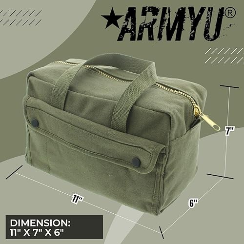 Miniatura 4 de Bolsa de herramientas de lienzo resistente, bolsa de transporte de campo militar, bolsa de almacenamiento de suministro de propósito general para