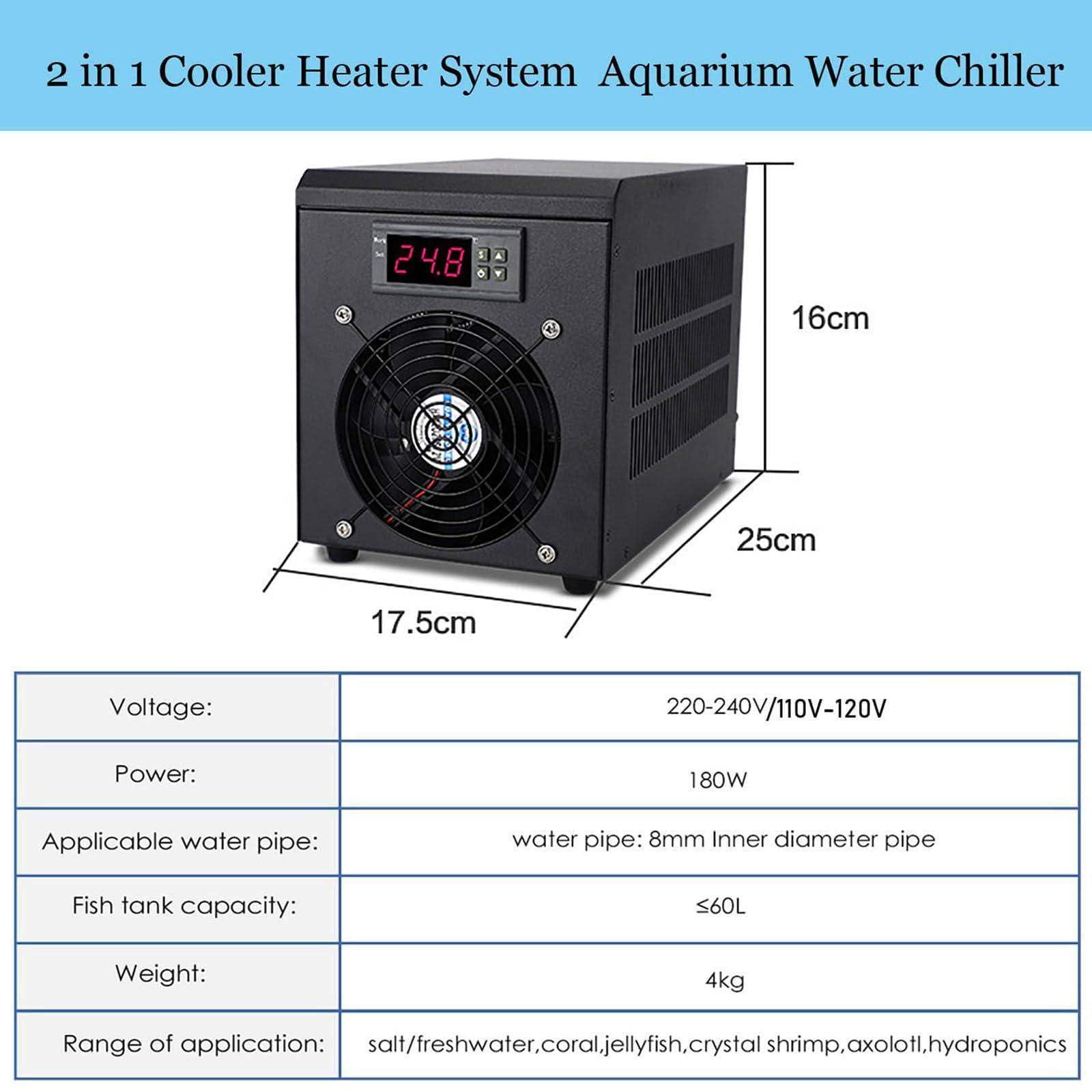 Mothdust Refrigeratore Acquario 180W 60L Raffreddatore Riscaldatore Pesci
