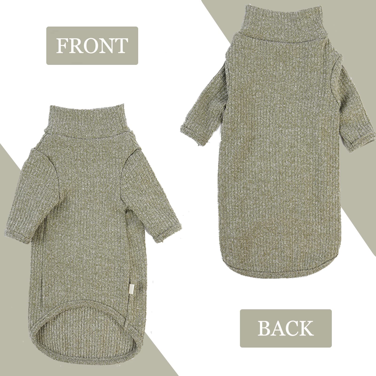 DENTRUN Sphynx Cat Clothes Hairless Cat Outfit Kitten Jumper Breathable Cat Onesie Turtleneck Sweater Adorable Cat Clothing Vest Pajamas Jumpsuit - Image 3