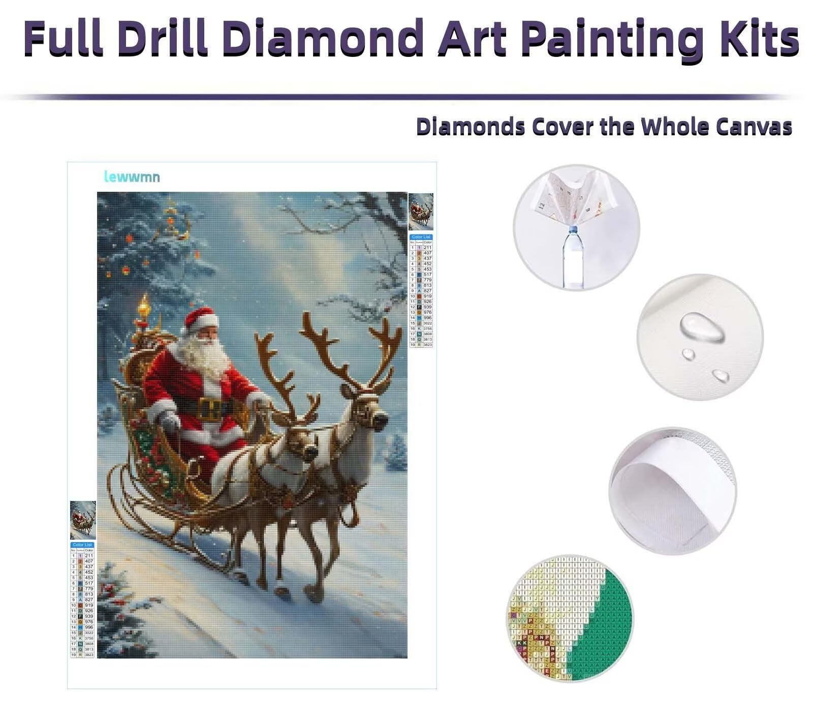 DIY Zestaw do malowania diamentami 5D dla dorosłych, duże pełne wiercenie, Święty Mikołaj, diamentowy haft, wklejony żywica, kryształ, stras, haft krzyżykowy, ręcznie robione puzzle, mozaika, sztuka,