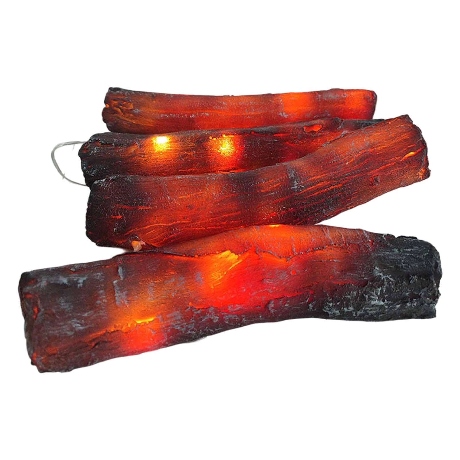 4 Pieces Flameless Fireplace Log Light Winter Nightlight Simulation Firewood 22 cm-image-42