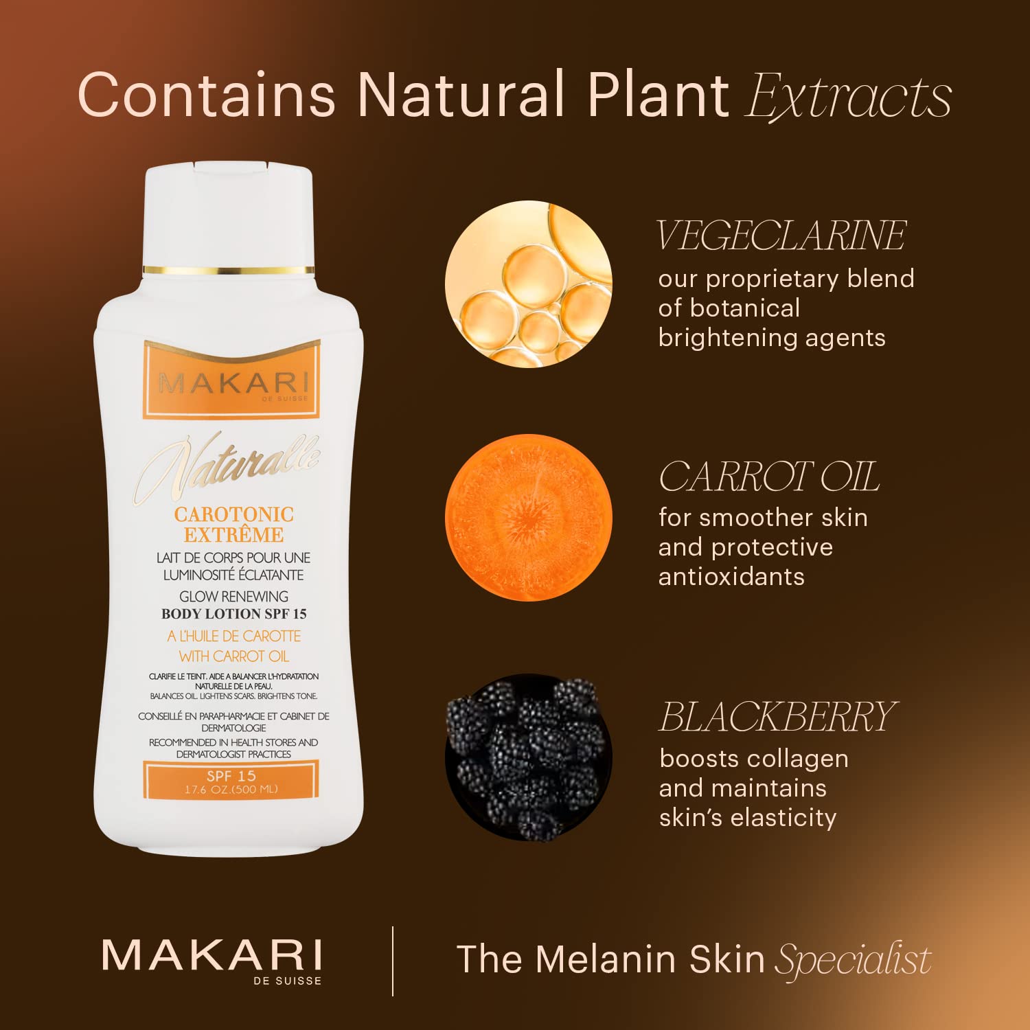 Buy Makari Naturalle Carotonic Extreme BODY LOTION 17.6oz Lightening, Toning & Moisturizing