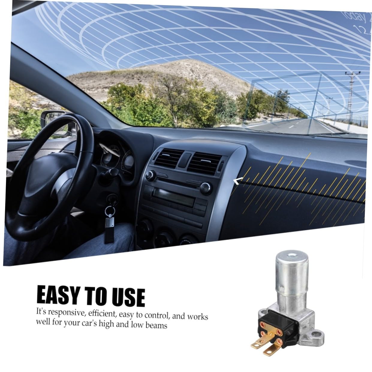 Replaceable Car Lighting Control Low-Beam and Foglight Space-Saving Design