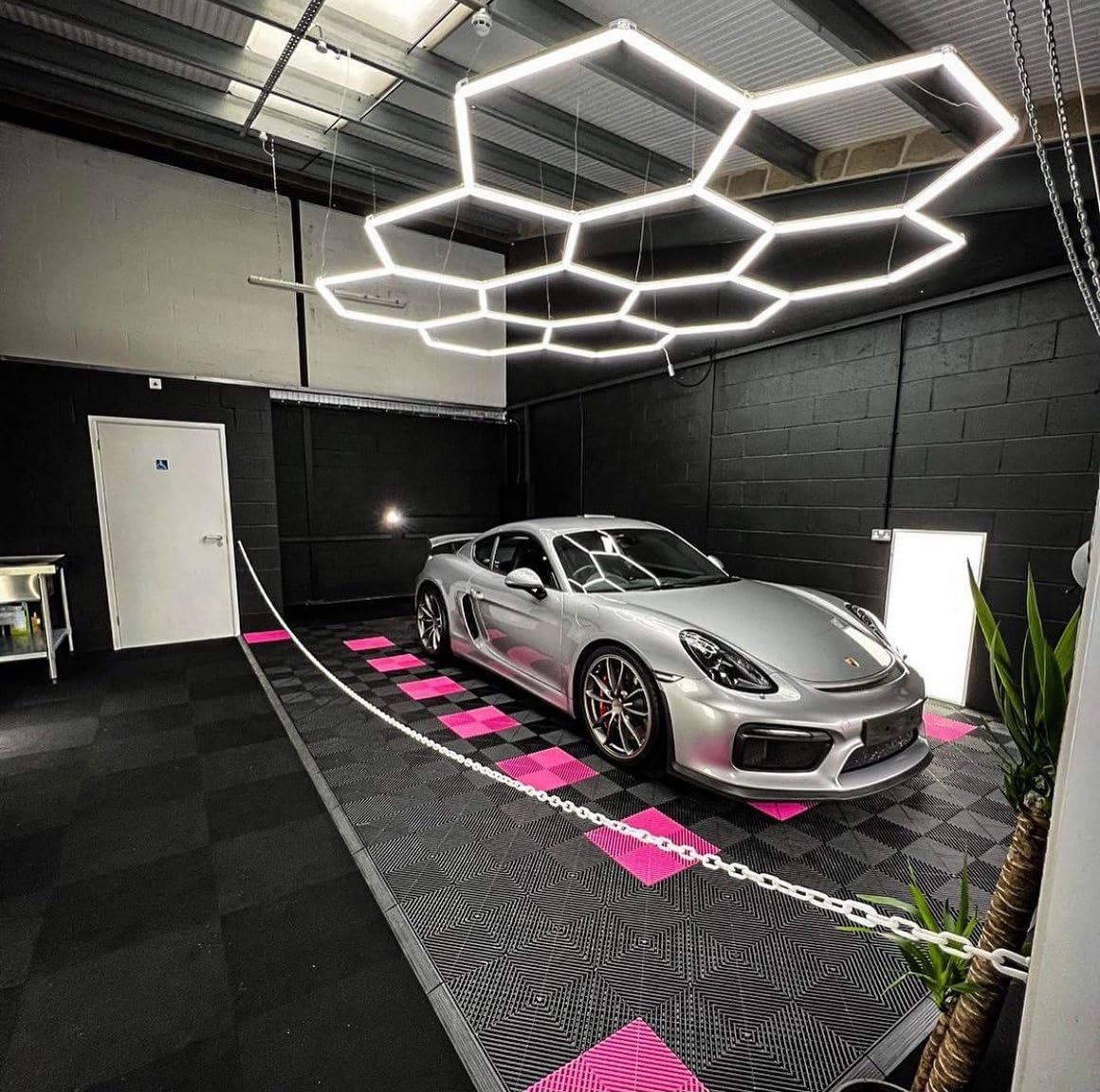 PIASTRELLE PAVIMENTAZIONE AD INCASTRO, CARRABILE, DRENANTE, GRIGLIATO IN PLASTICA ANTISCIVOLO GARAGE OFFICINA CONCESSIONARIA CARROZZERIA AUTOLAVAGGIO CASA TERRAZZA (GRIGIO)