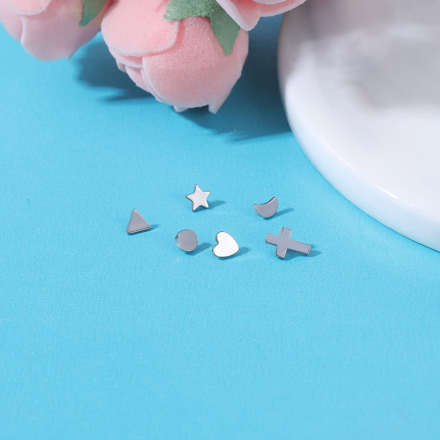 ZS 16G Dermal Piercing Gioielli Acciaio Chirurgico Diamante Top per Uomo Donna Superficie Piercing Gioielli Top Oro Nero Microdermal Piercing Gioielli