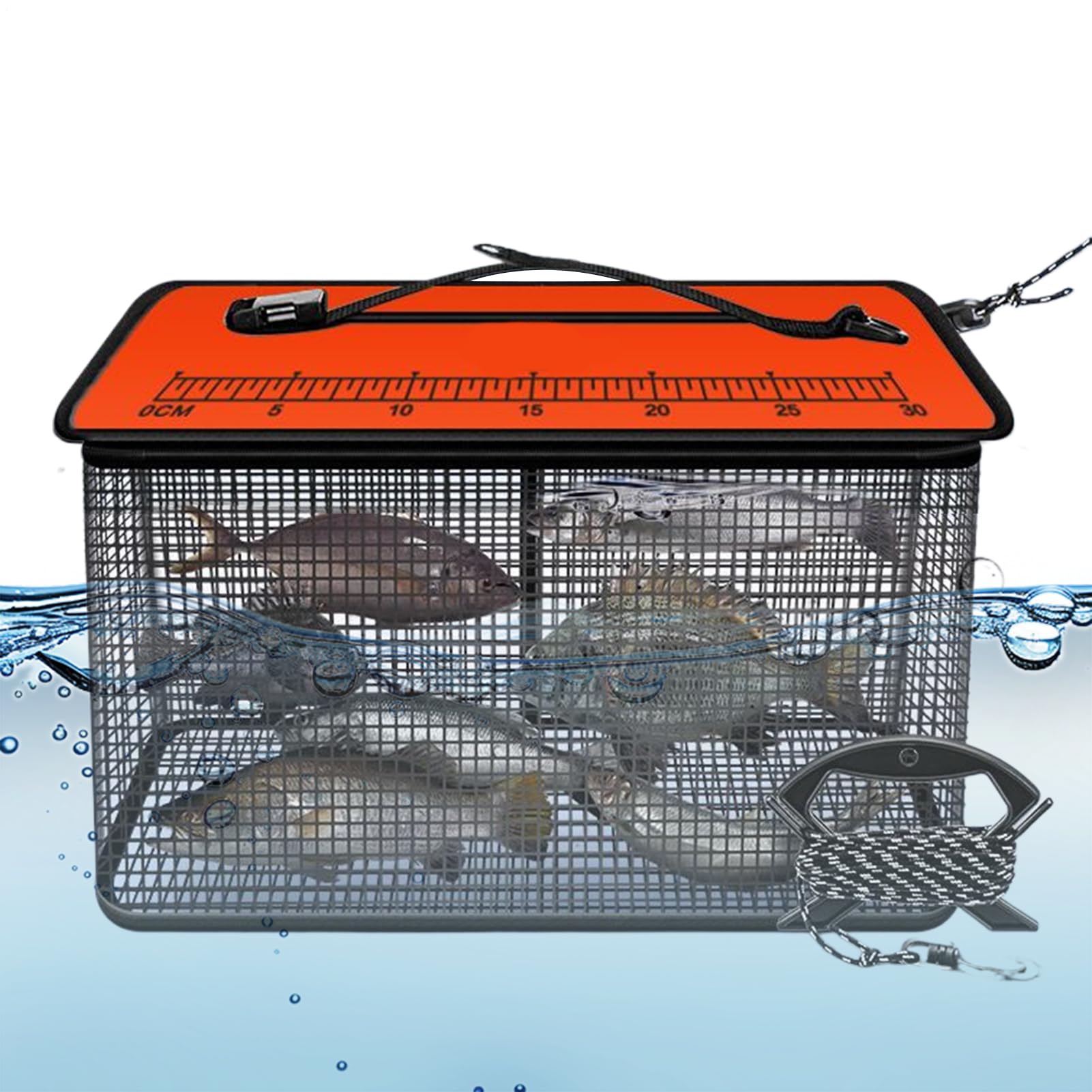 Panier Flottant pour Poissons | Panier À Poissons Portable Réfléchissant - Piège Organisateur de Sangsues à Haute Visibilité pour Grand-Père et