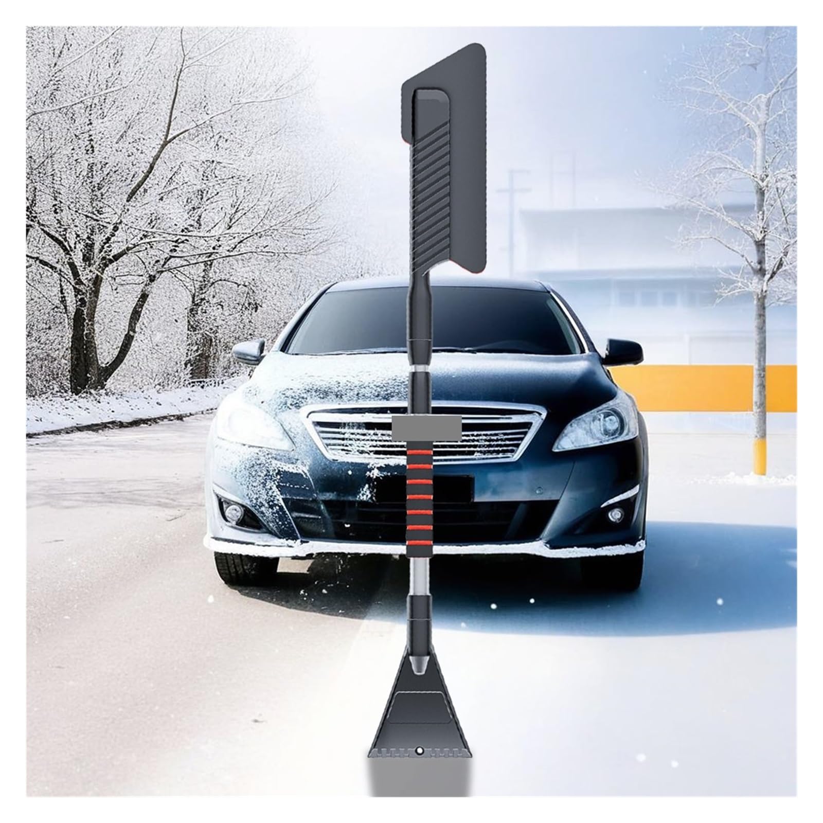 Adatto per 3 in 1 auto pala da neve – Spazzola da neve universale rimovibile per parabrezza raschietto ghiaccio e sbrinamento scopa per veicoli e motoslitte