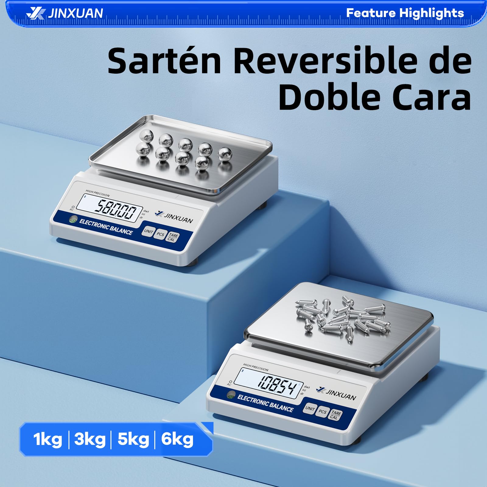 Báscula digital de laboratorio, 1000 g x 0,01 g, con una precisión de 0,01 gramos