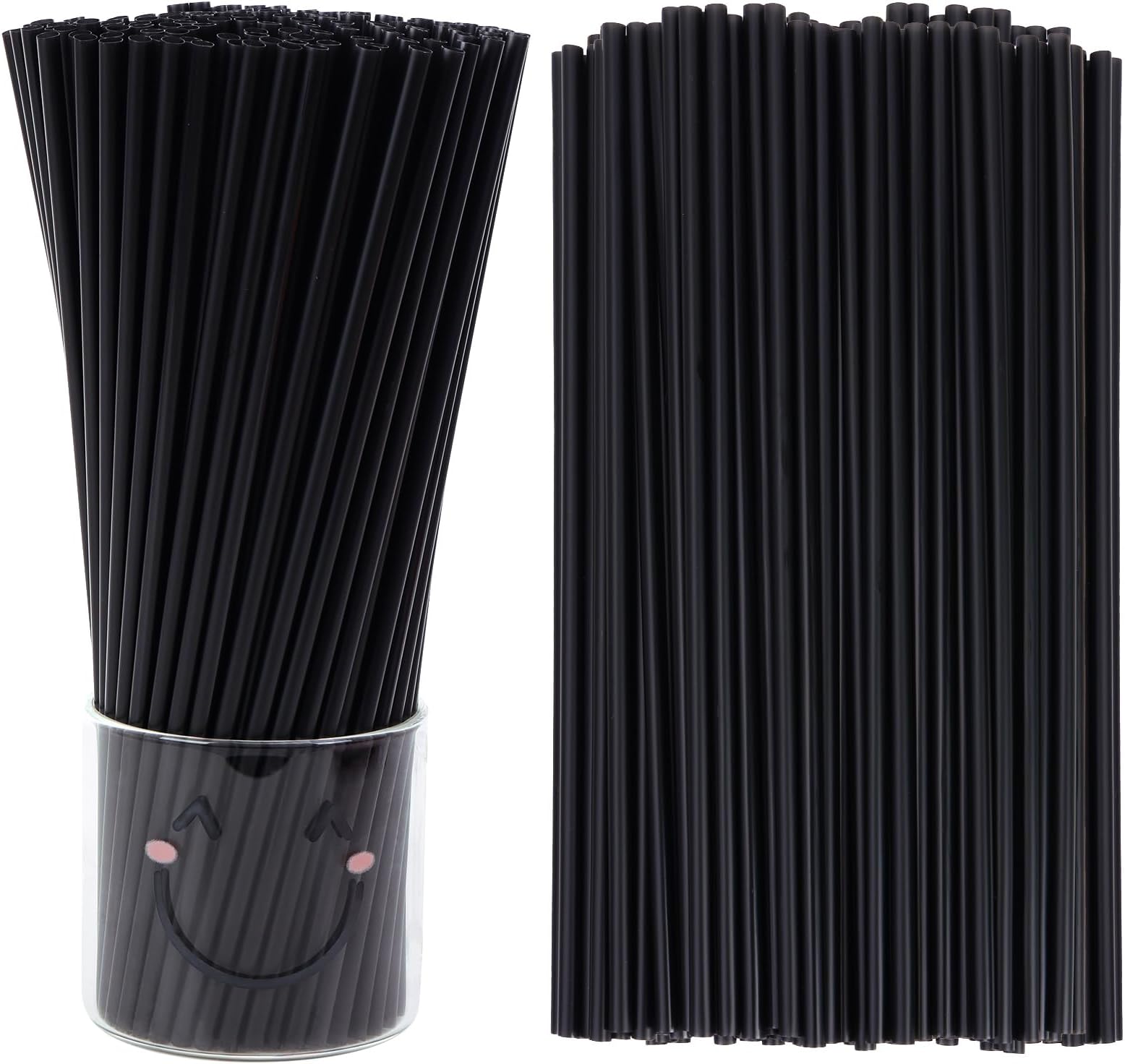 Tomnk 500pcs Straws Disposable, 10.3 Inches Plastic Straws, Plastic Drinking Straws for Tumblers and Ice Coffee
