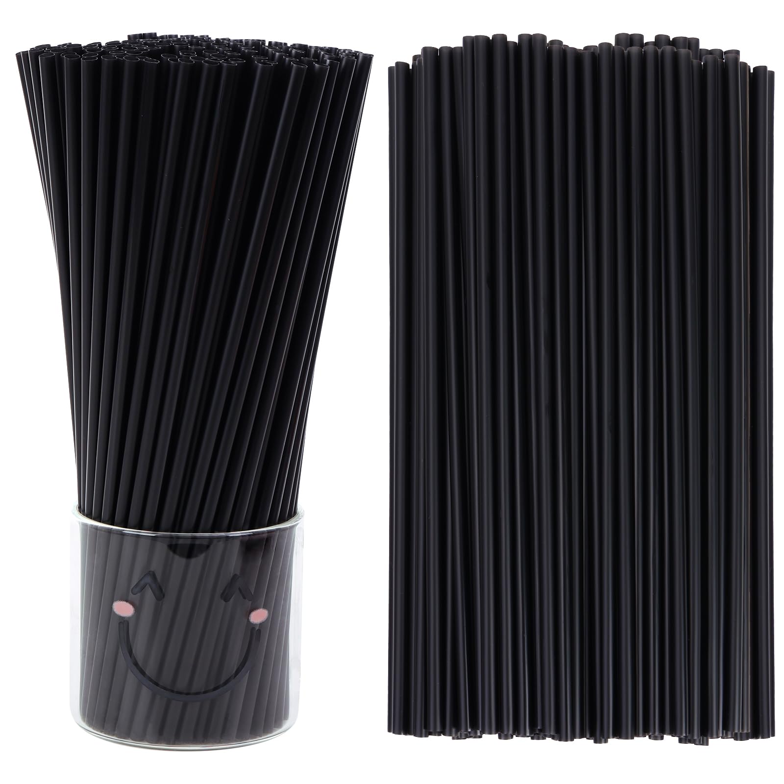 Tomnk 500pcs Straws Disposable, 10.3 Inches Plastic Straws, Plastic Drinking Straws for Tumblers and Ice Coffee