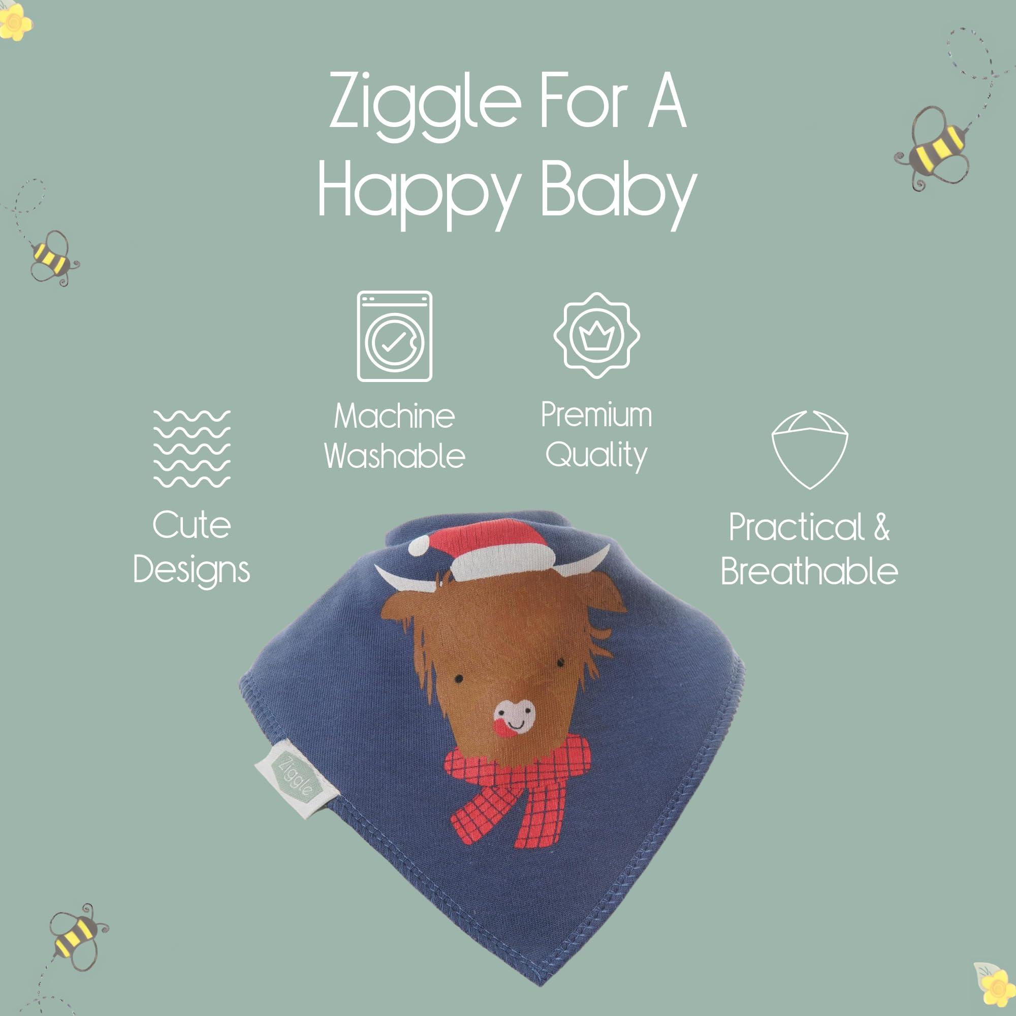 Bandana Dribble Bibs - Cotton Front Baby Bibs Newborn to 24 Months - Newborn Baby Gifts - Bibs For Comfortable Kids — view 97