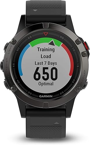 Miniatura 2 de Garmin fnix 5 Smartwatch Multisport GPS de alta calidad y robusto Reloj únicamente 47 mm Gris negro Slate Gray Black Band