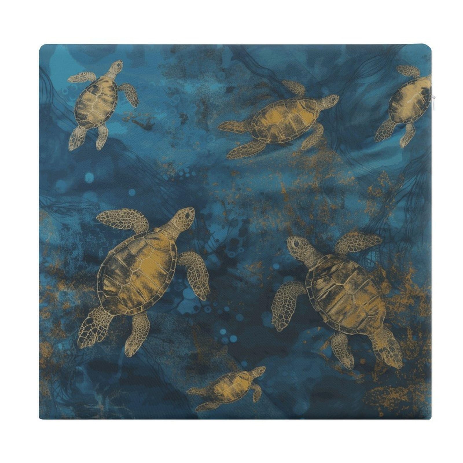 Adfgyerh Style Sea Turtle1 Cushions Memory Foam For Adults, Seat Cushion Chair Pads Soft, Square Pillows For Dining, Kitchen, Office, Patio Chairs