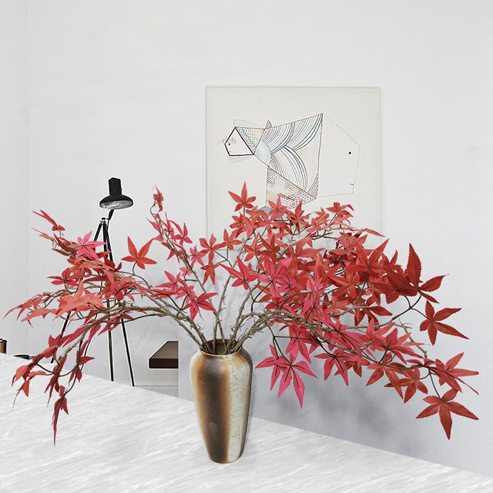 Lot De 4 Branches D'érable Artificielles Pour L'automne, Le