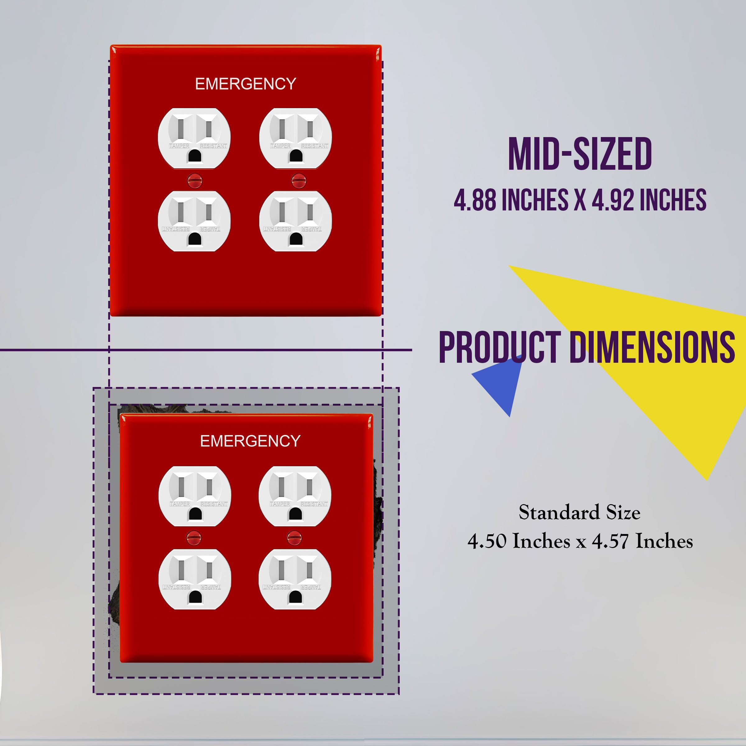 Enerlites 882131 M-W 2-Gang Decorator/Duplex Wall Plate
