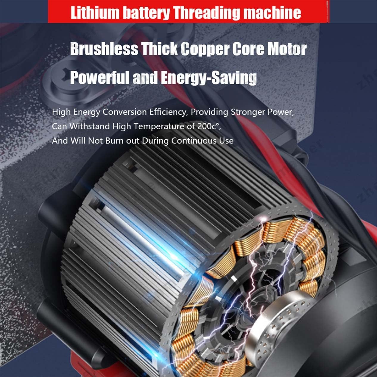 Máquina pasacables eléctrica con batería de litio – Herramienta automática para electricistas y fontanería – Motor sin escobillas, tracción potente, 15/30 m(37500mah,15m-line)