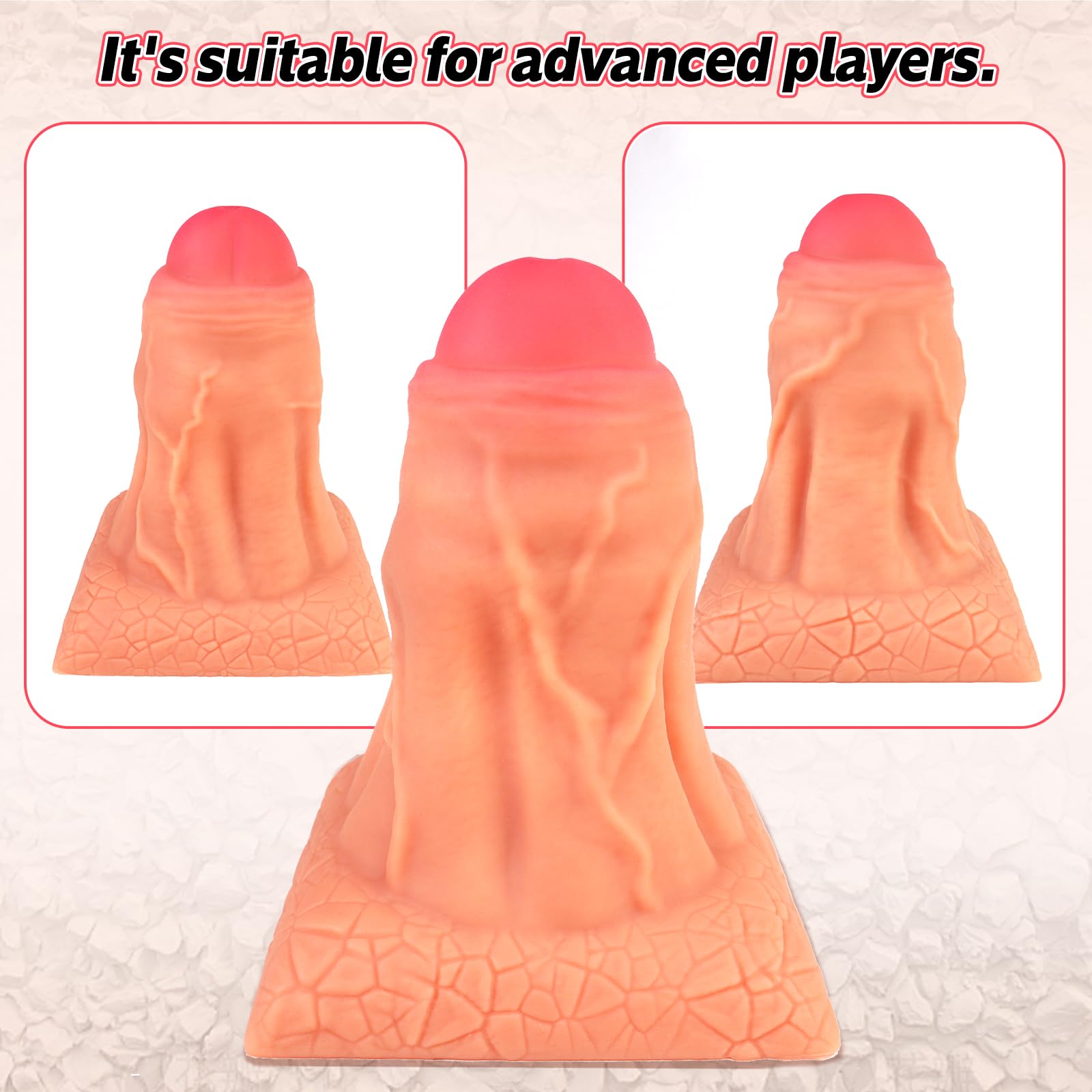 TaRiss's Realistic Dildo Thick ifelike Dildo with Suction Base for Hands-Free Play Silicone Huge Anal Butt Plug for Anus Dilation Prostate Stimulation Adult Sex Toy for Advanced Players L 7.87 Inch