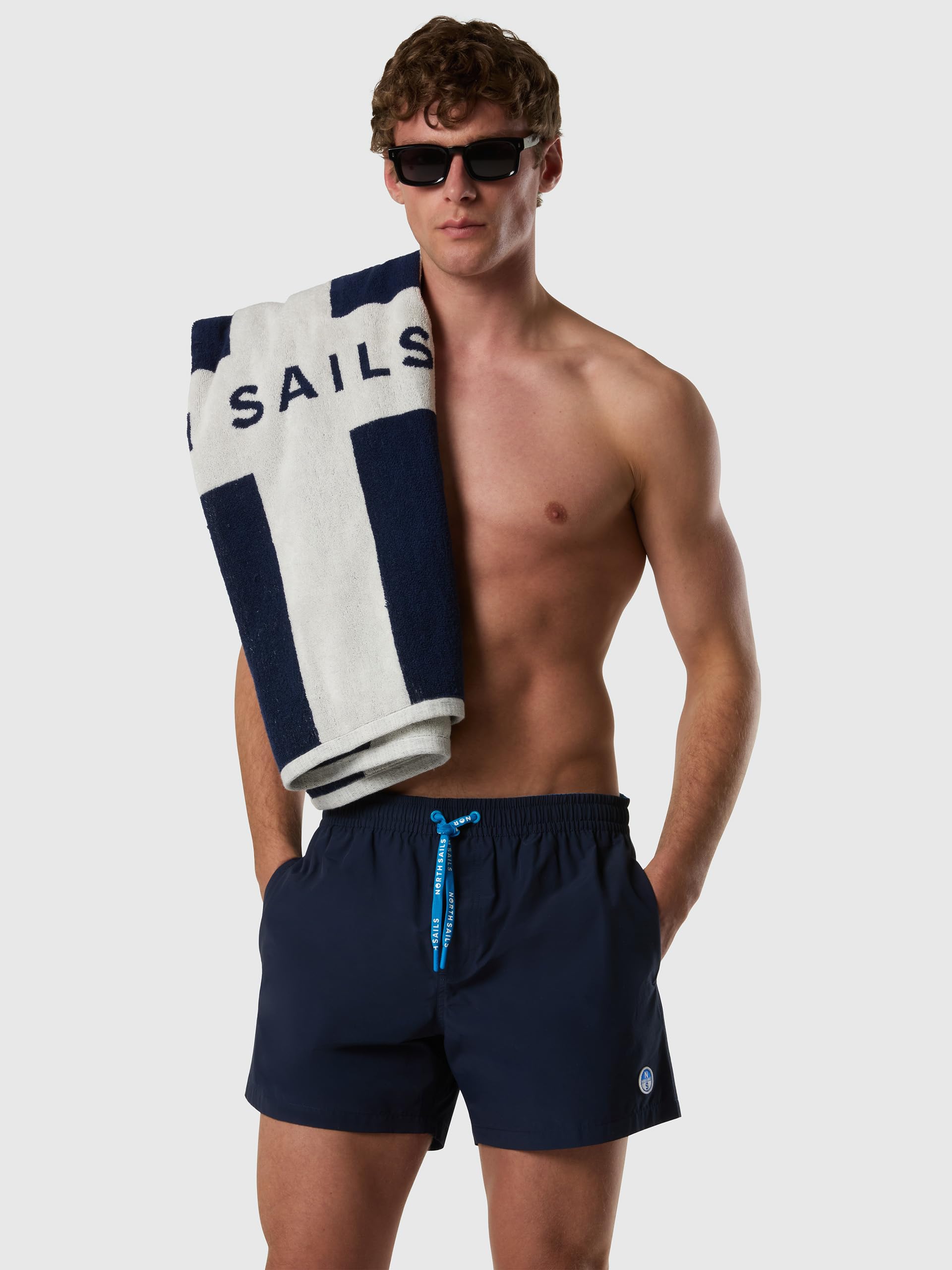 NORTH SAILS Boxer Mare Uomo in Cotone e Poliammide Riciclata Stile Volley