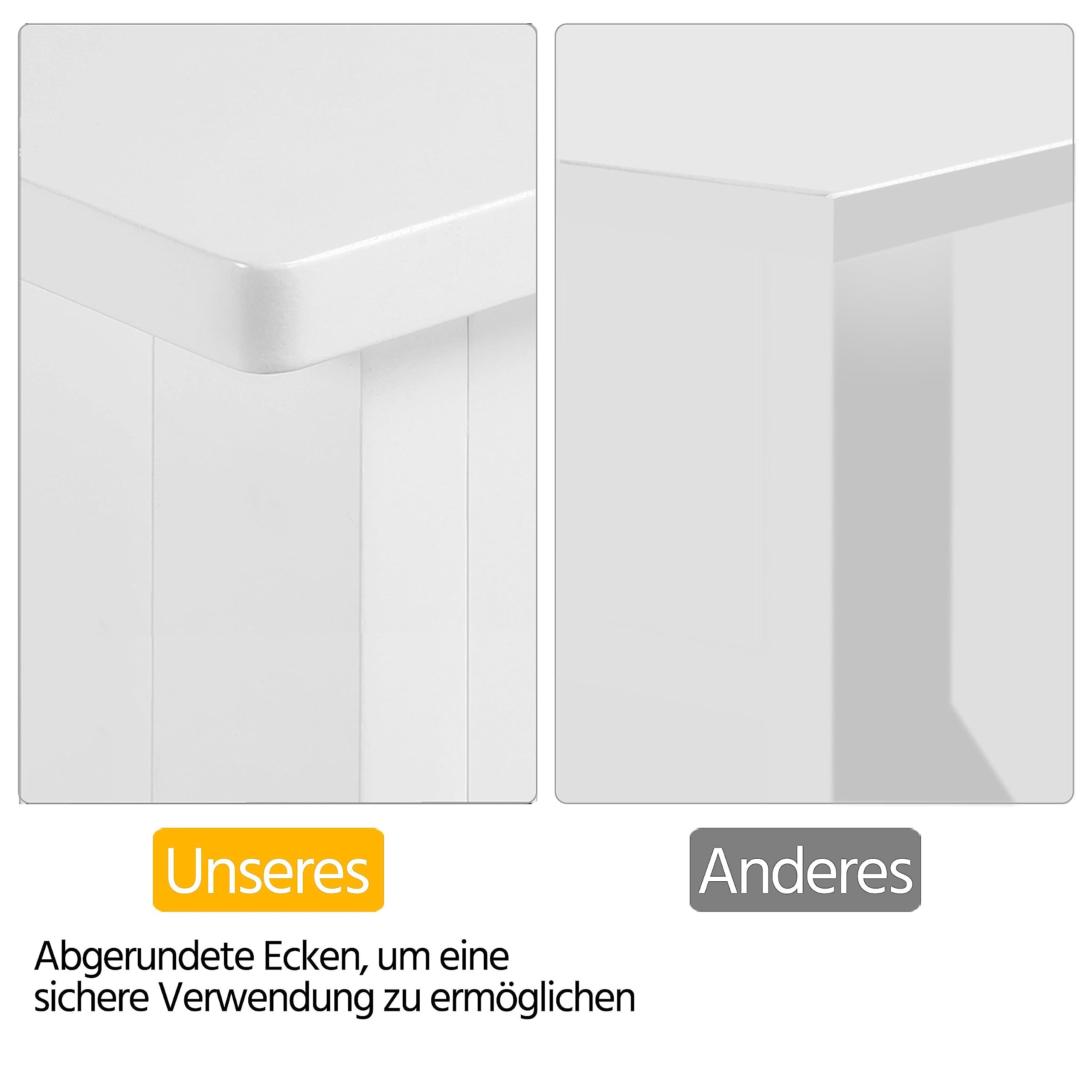 Yaheetech Konsolentisch Beistelltisch mit Schublade und 2 Ablagen Flurtisch mit X-förmigen Stützbeinen Eingangtisch aus Holz Sofatisch Sideboard für Wohnzimmer/Eingang/Flur – Bild 8