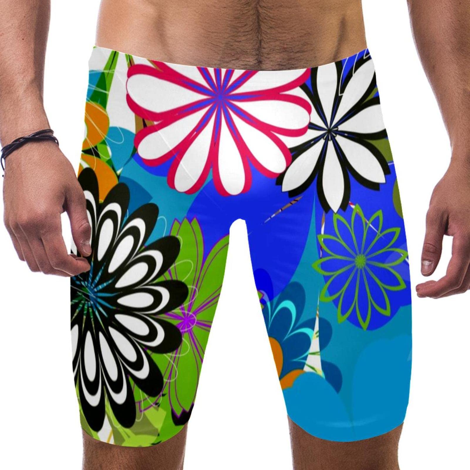 Bañador de natación jammer para hombre en talla L multicolor de secado rápido 7